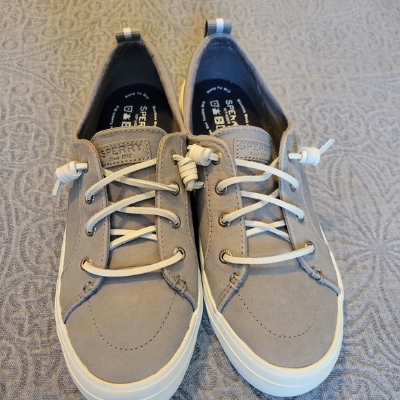 Sperry Shoes - SPERRY Crest Vibe Washable Leather Barrel Lace  Gray Sneaker size 8.5